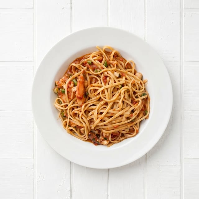 Linguine con Gamberi.